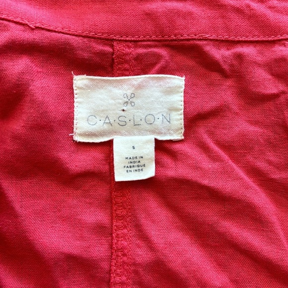 Calson‎  NWT Cherry Red Chateaux Linen Blend Belted Jacket - Picture 7 of 12